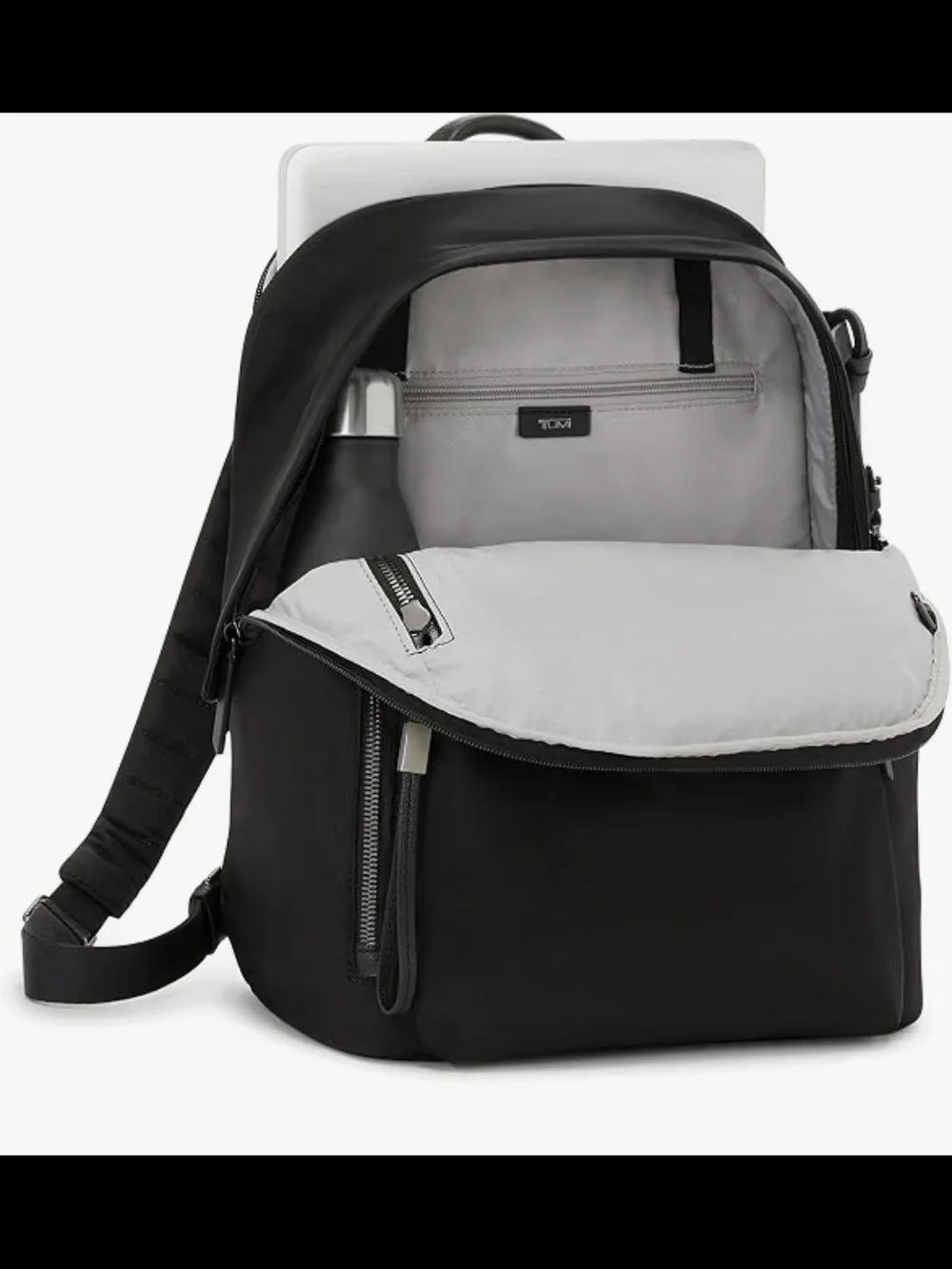 Tumi Voyayeur Halsey Black Backpack with Gunmetal Hardware Used 1x